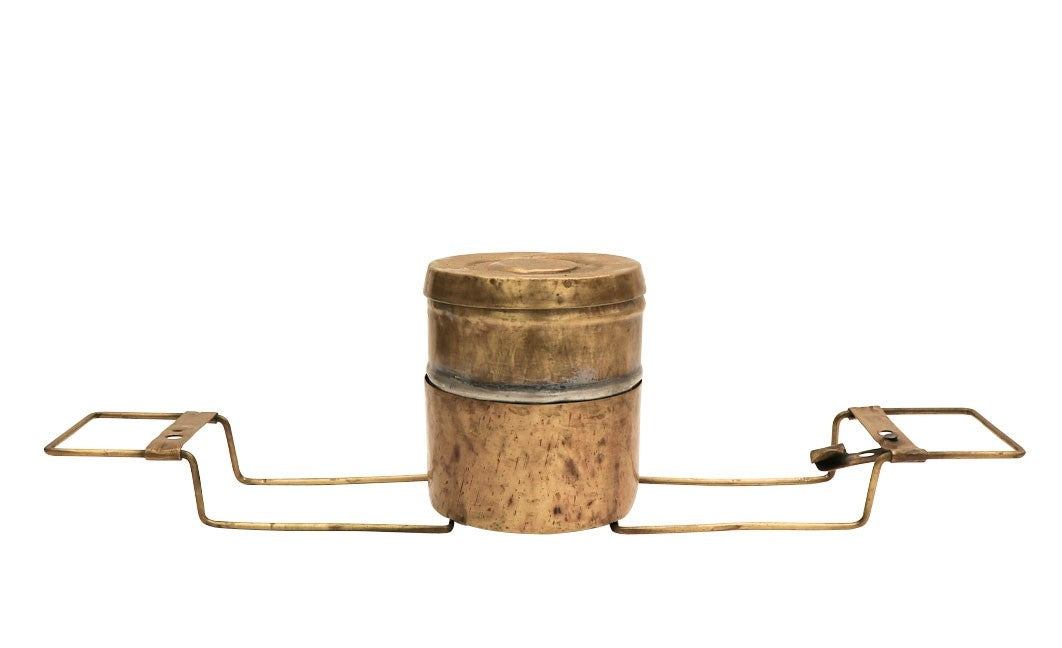 Original Brass Tiffin Box - Double