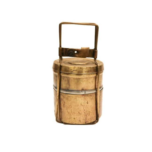 Original Brass Tiffin Box - Double