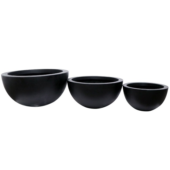 Awatere Black Outdoor Planter Pot - Medium