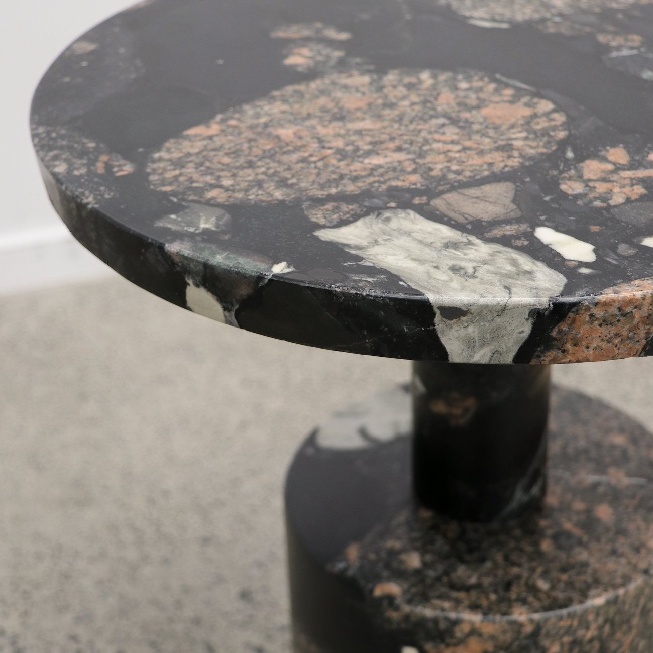 Badesi Marble Side Table - Pebble