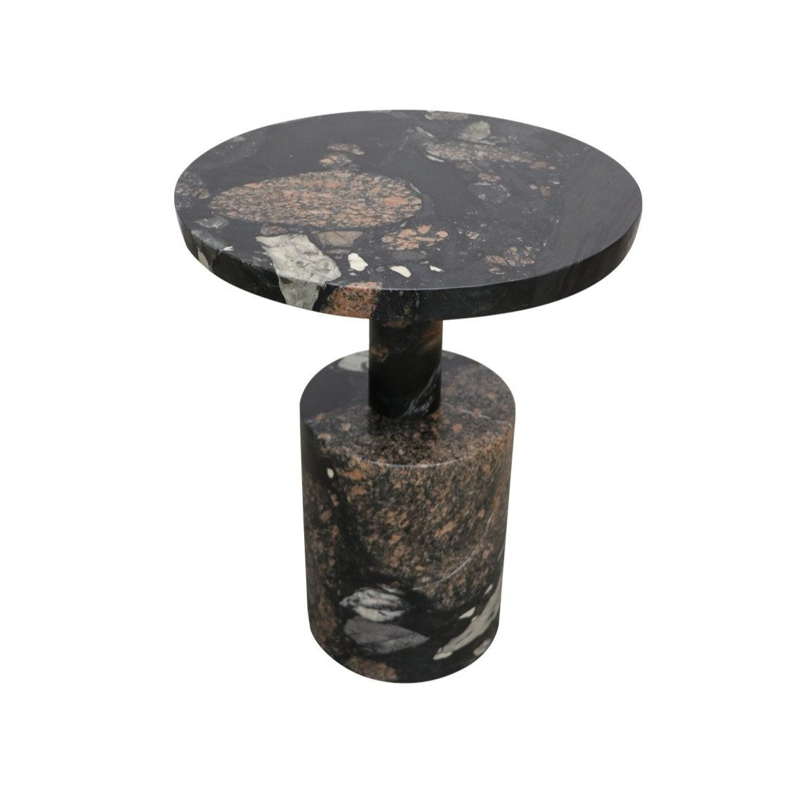 Badesi Marble Side Table - Pebble