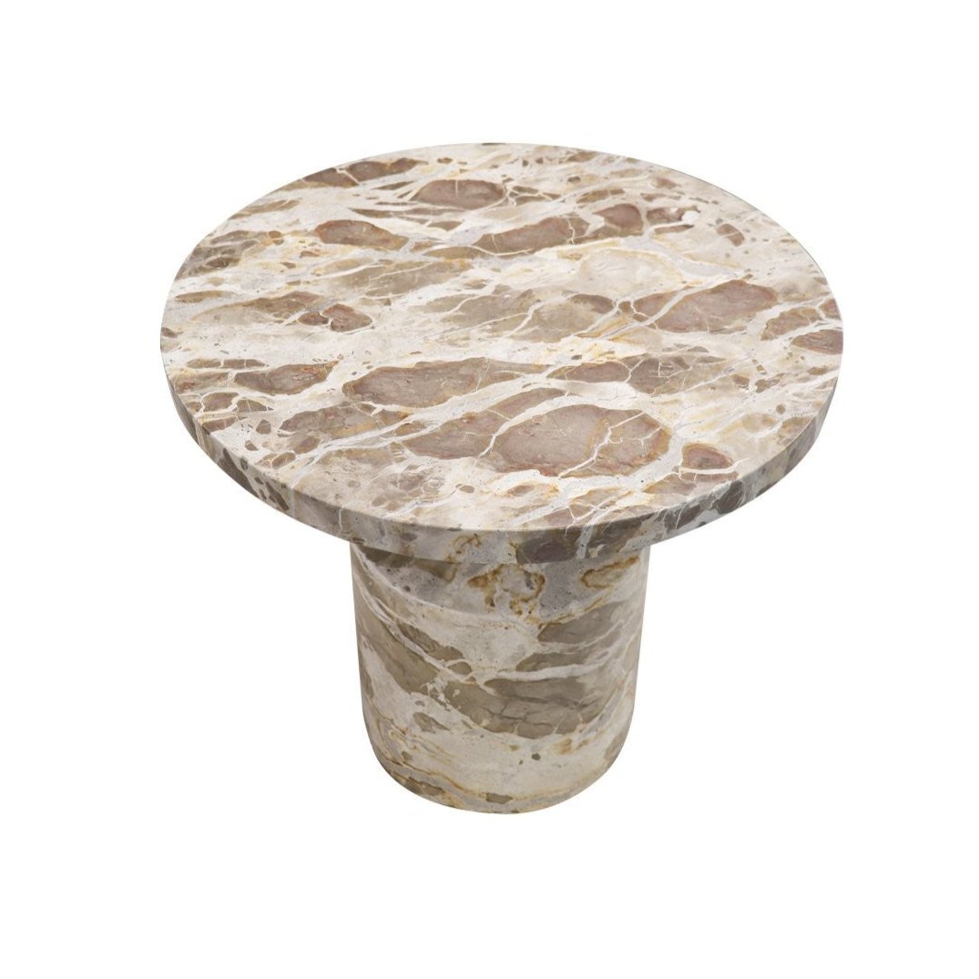 Badesi Marble Side Table - Beige