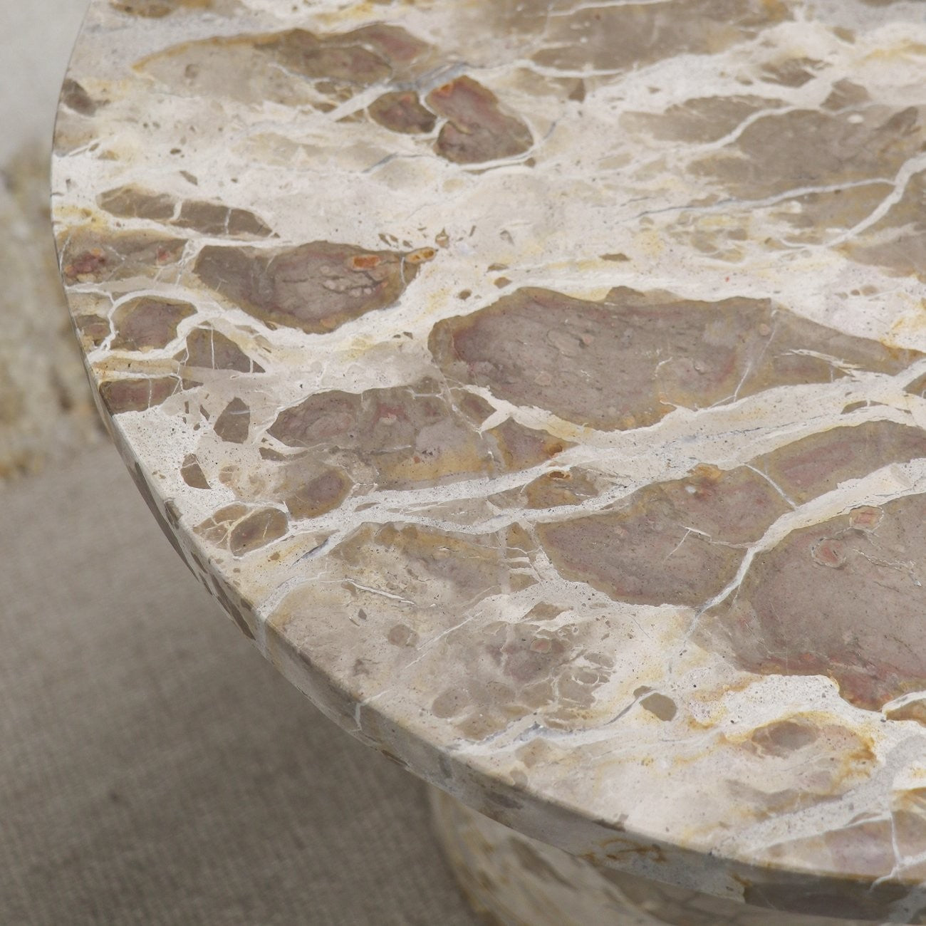 Badesi Marble Side Table - Beige