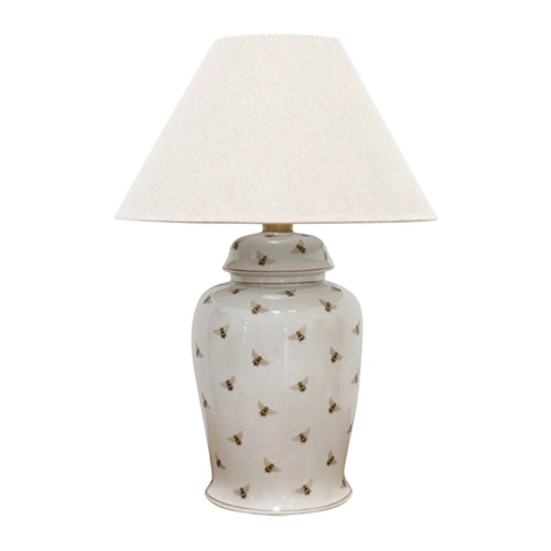 Bee Ceramic Urn Lamp + Shade