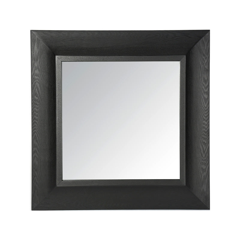 Milan Wooden Square Mirror - Black - 100cm