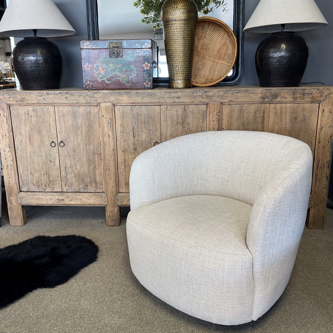 Bowie Swivel Chair - Natural