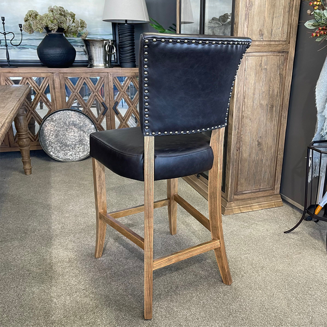 Brixham Leather Barstool  - Aged Leather