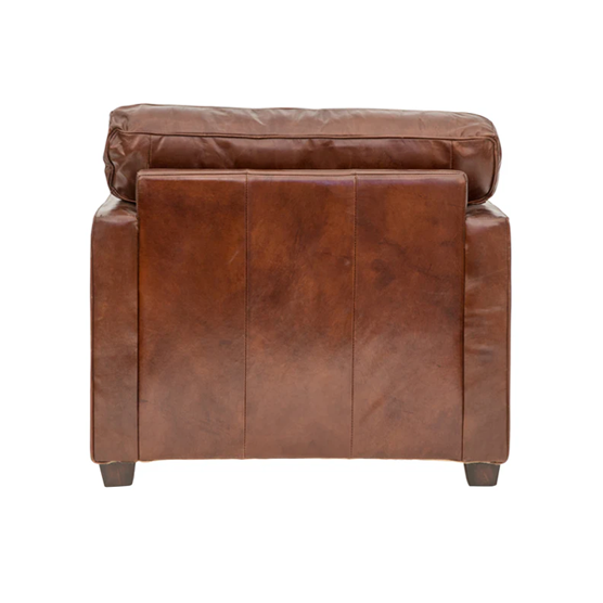 Camden Leather Armchair - Aged Brown