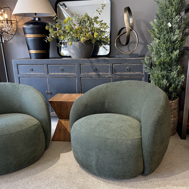 Carter Swivel Chair - Moss