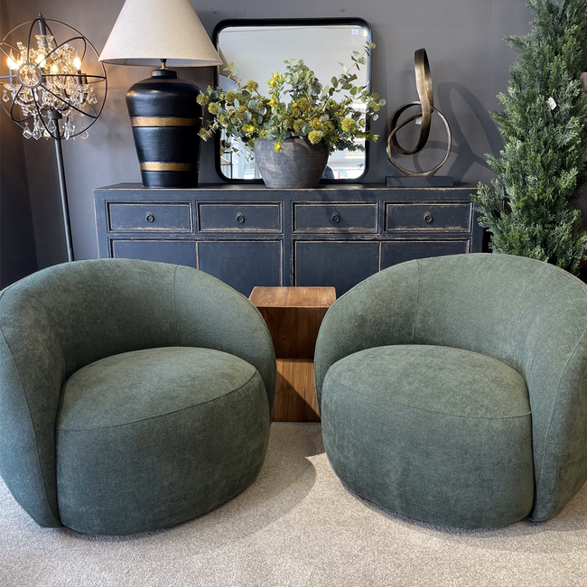 Carter Swivel Chair - Moss