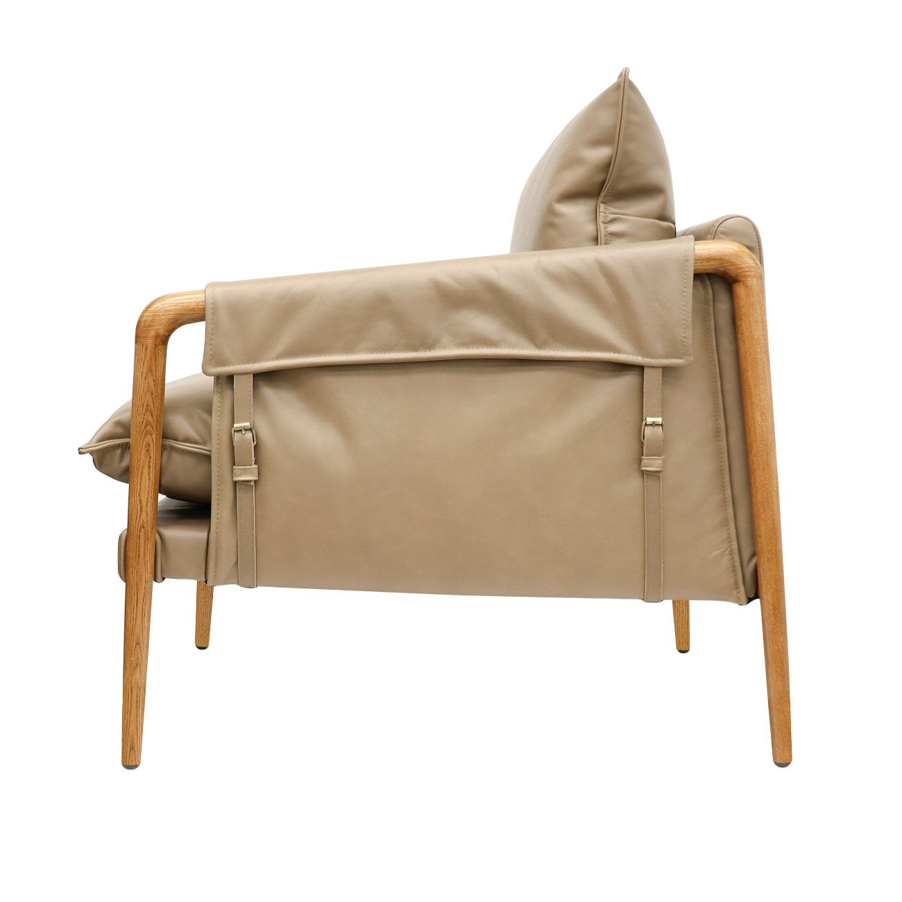 Conan Leather Armchair - Beige