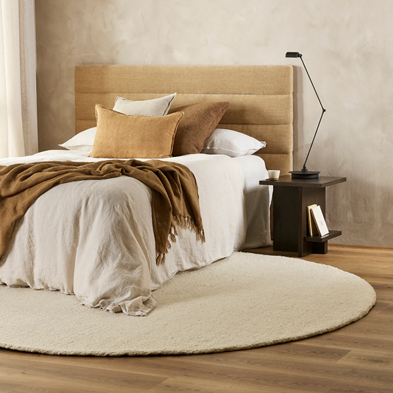 Dorset Round Floor Rug- Natural White - 250dia