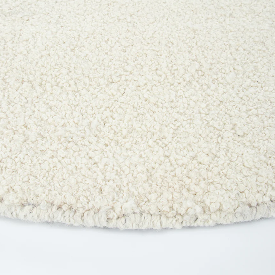 Dorset Round Floor Rug- Natural White - 250dia