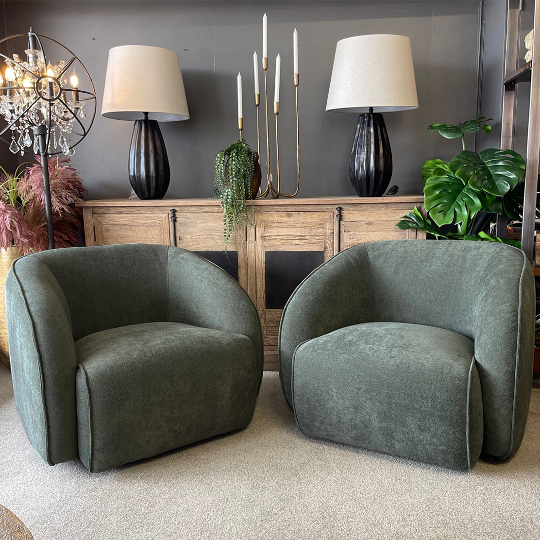 Delta Swivel Chair - Moss