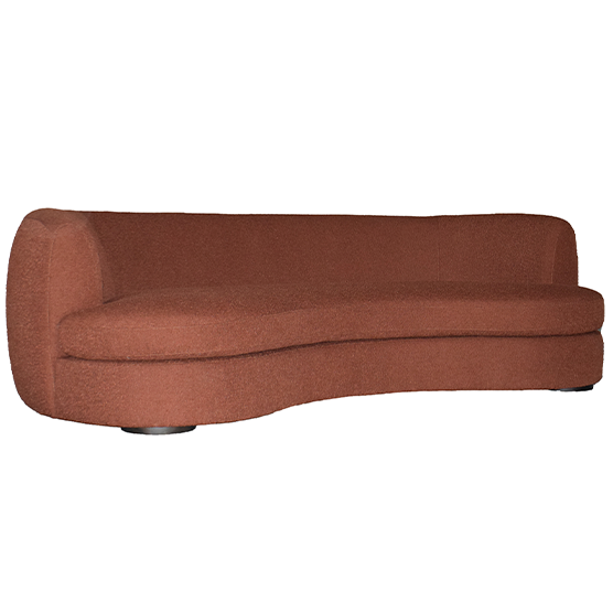 Drake Curve Sofa - Rust