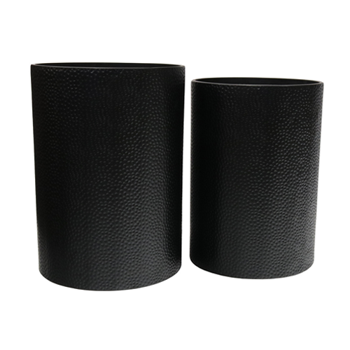 Drum Black Side Tables - Set of 2