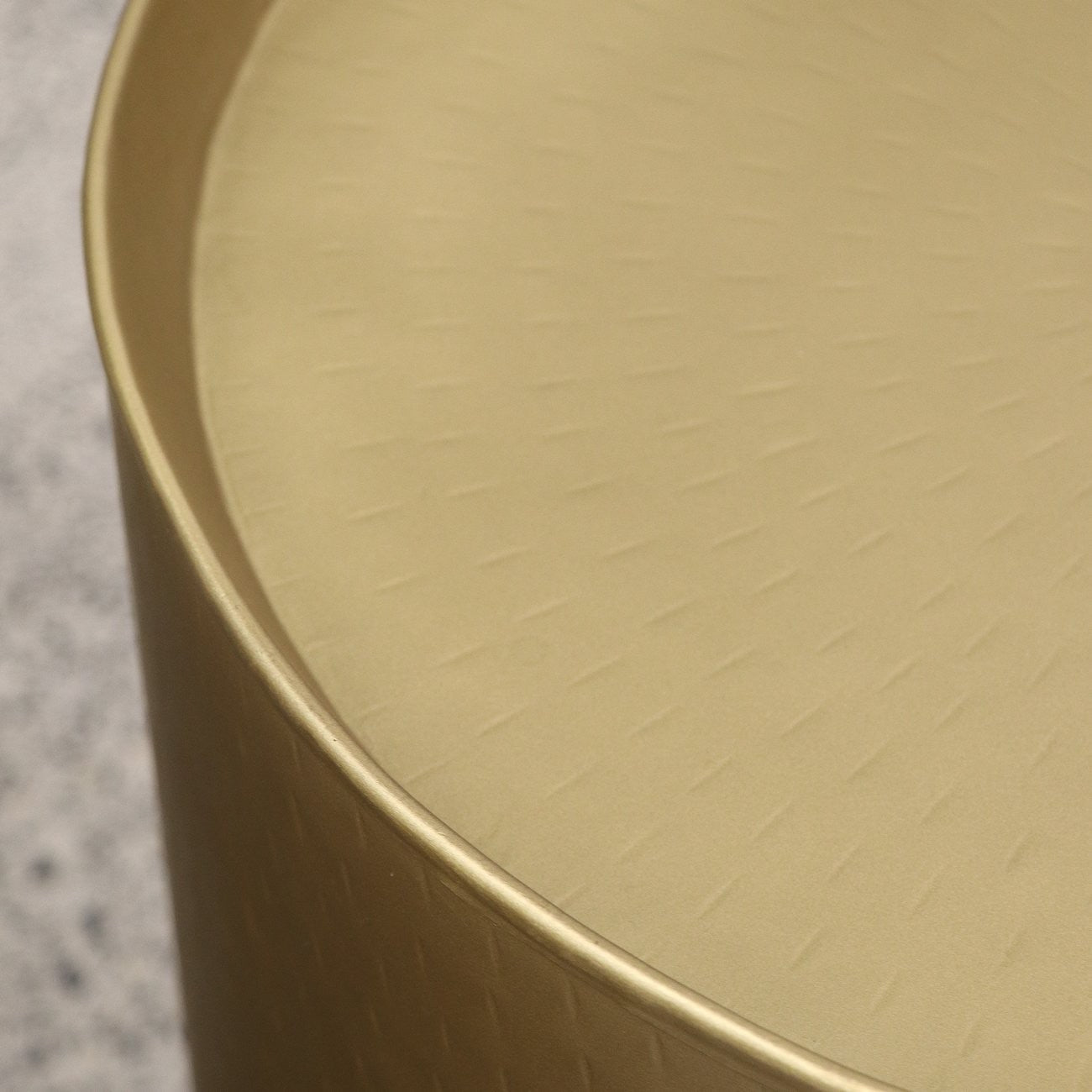 Eden Drum Side Table - Brass