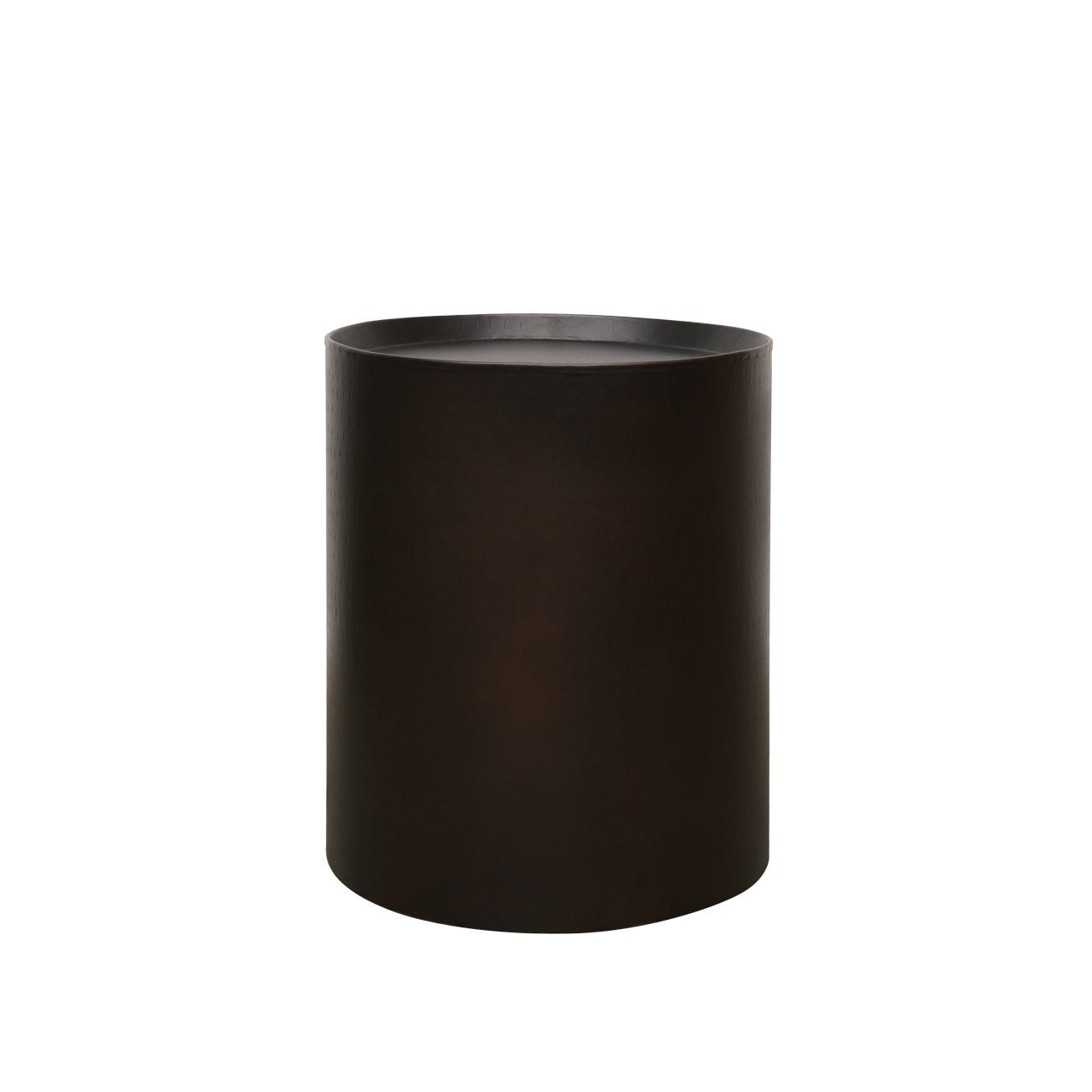 Eden Drum Side Table - Oiled Bronze