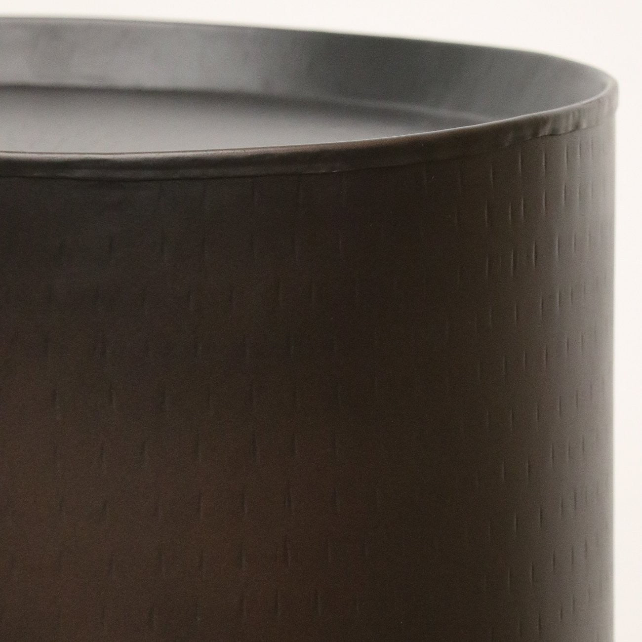 Eden Drum Side Table - Oiled Bronze