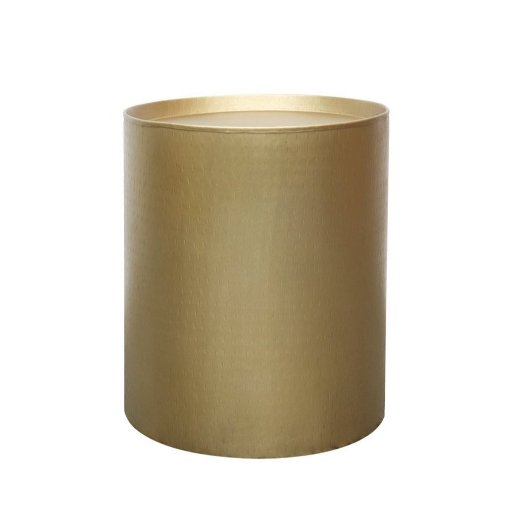 Eden Drum Side Table - Brass