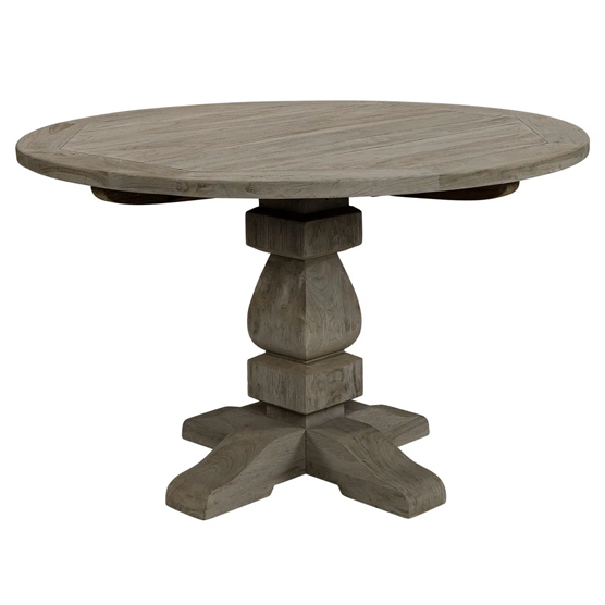 French Outdoor Teak Round Dining Table - 1200