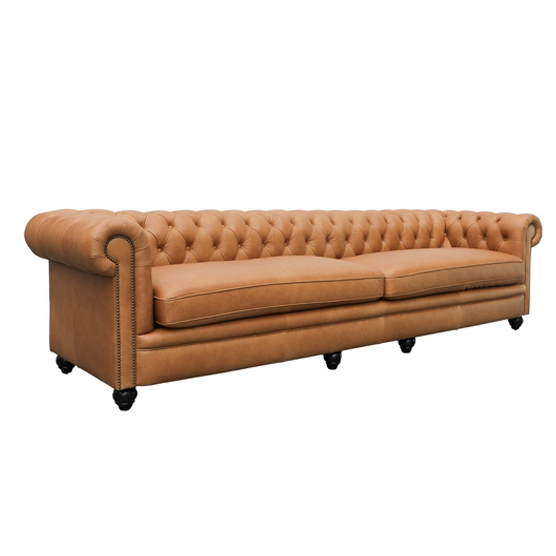 Giorgio 4 Seater X-Large Chesterfield Sofa - Camel