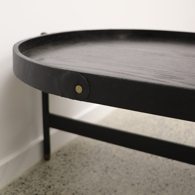 Harwood Oval Coffee Table - Black