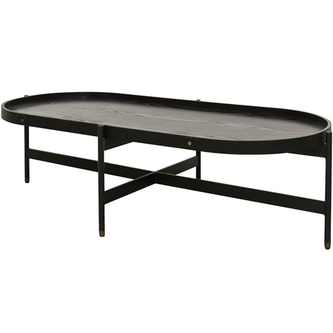 Harwood Oval Coffee Table - Black