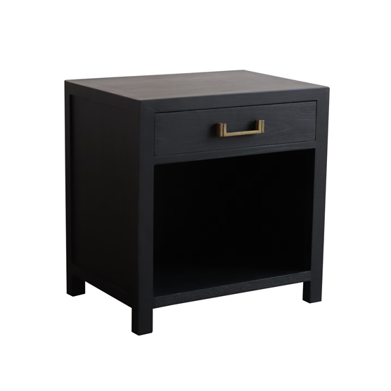 Hexford Bedside Table - Black