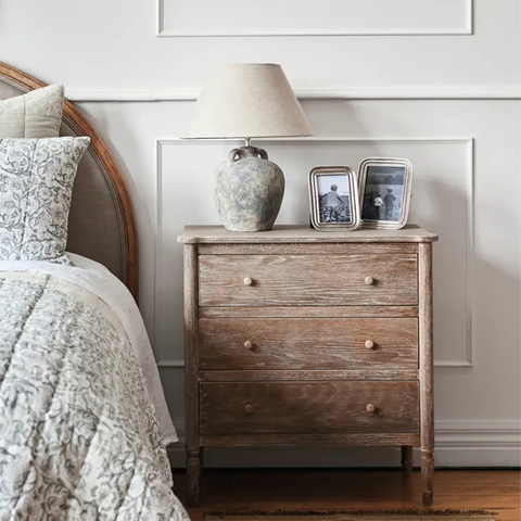 Casey White Bedroom Drawers - Slim