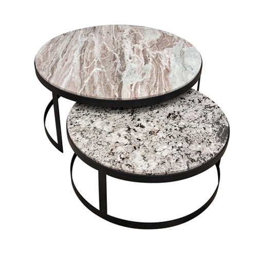 Malta Marble Nesting Coffee Tables - Set of 2