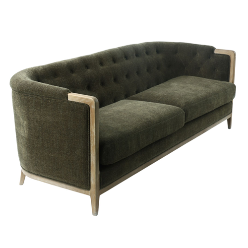 Messina Olive Velvet Sofa