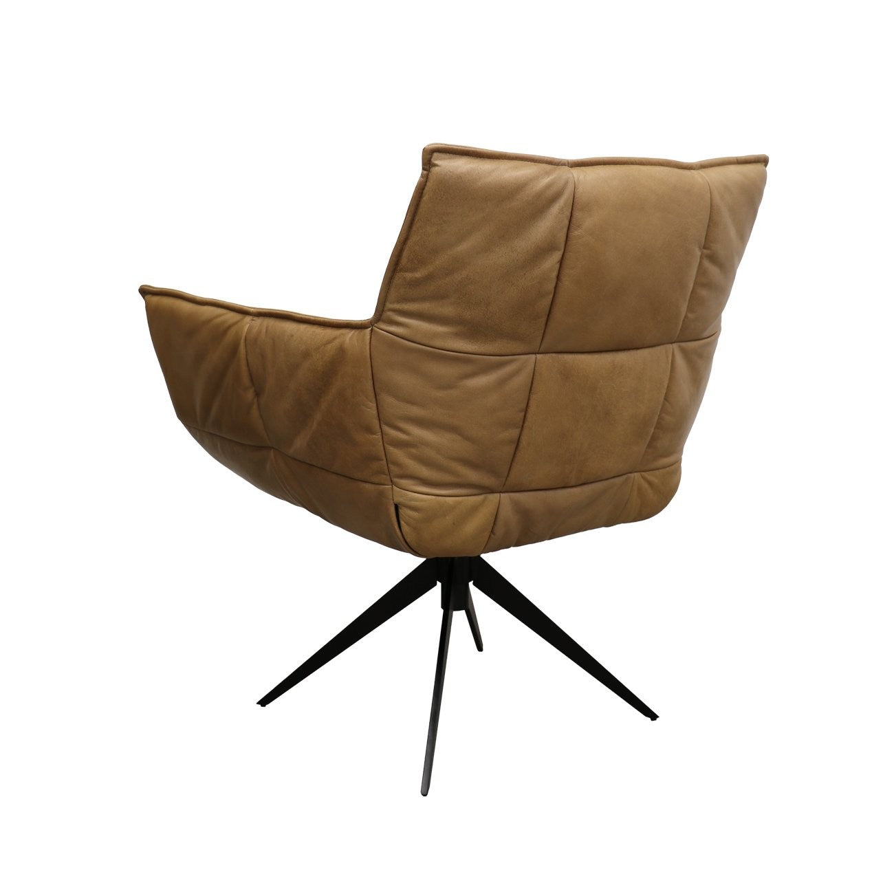 Michigan Swivel Chair - Tan Leather