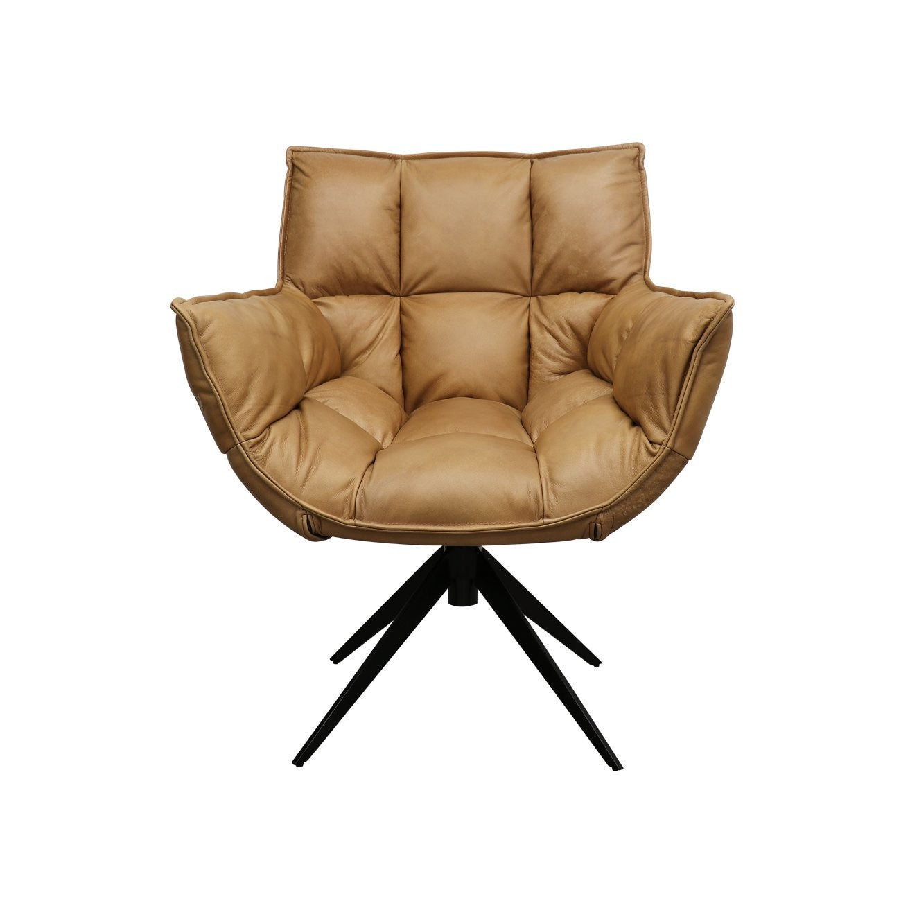 Michigan Swivel Chair - Tan Leather