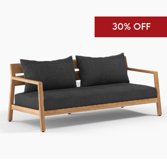 Devon Kisbee Outdoor 2 Seater Sofa  - 'Natte Sooty'