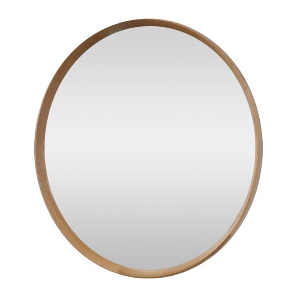 Odette Round Mirror - Oak Frame -  100cm