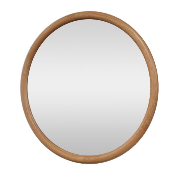 Omaha Round Mirror - Oak Frame - 100cm