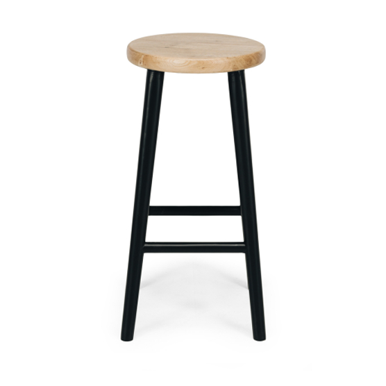 Reid Oak Barstool - Black