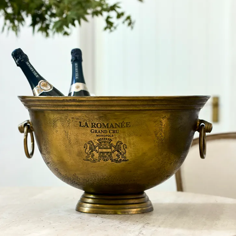 Round Champagne Bucket - Silver Finish