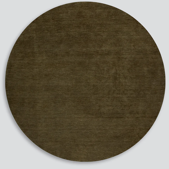 Sandringham Round Floor Rug - Moss - 250dia