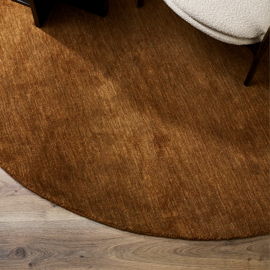 Sandringham Round Floor Rug - Pecan - 250dia