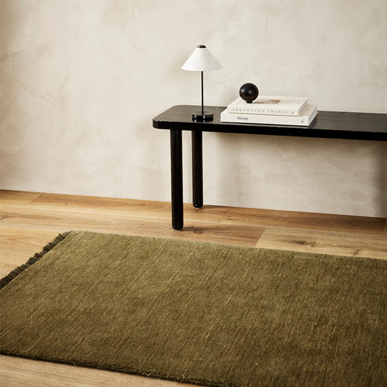 Sandringham Floor Runner Rug - Moss - 90cm x 500cm