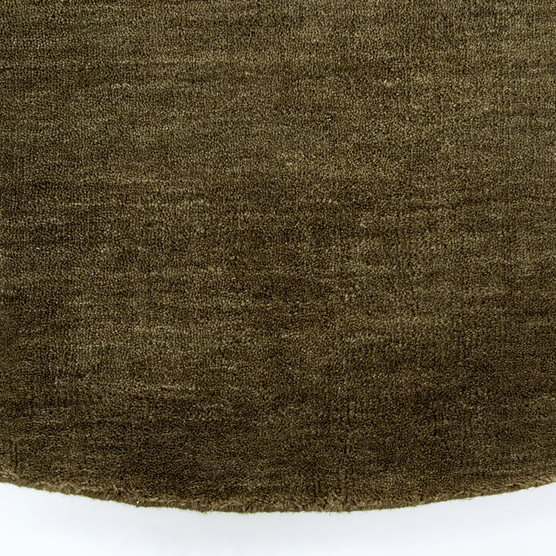 Sandringham Round Floor Rug - Moss - 250dia