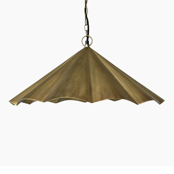 Scalloped Pendant - Gold - Large