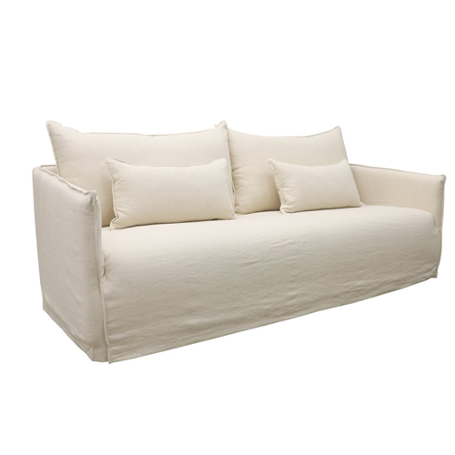 Seagrove Slipcover Sofa - 3 Seater - Natural