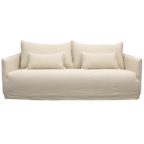 Seagrove Slipcover Sofa - 3 Seater - Natural