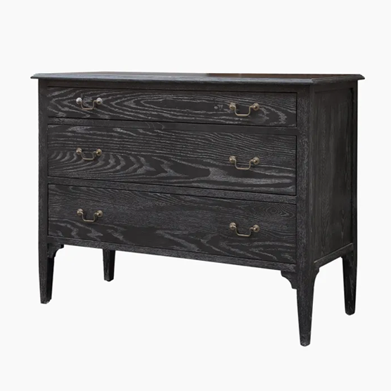 Serge Oak Drawers - Black