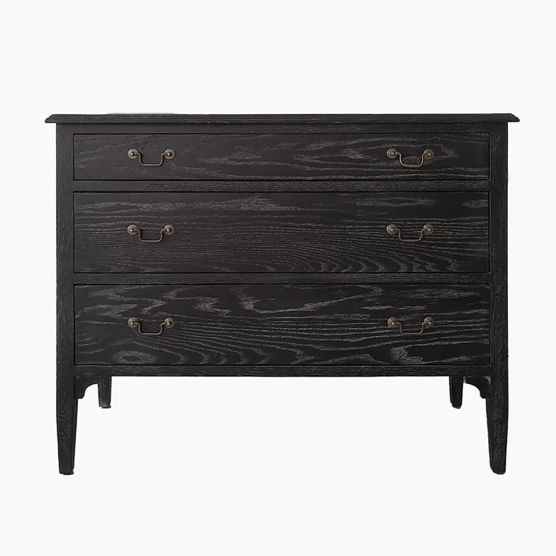 Serge Oak Drawers - Black