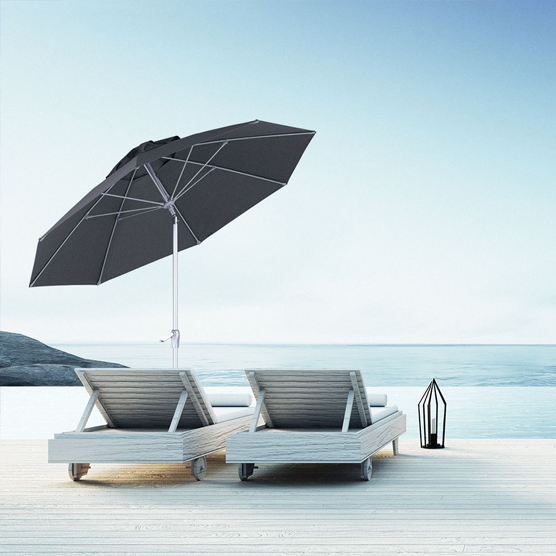 Shade7 Venice Tilt Outdoor Umbrella - 2.6m Oct. - Charcoal