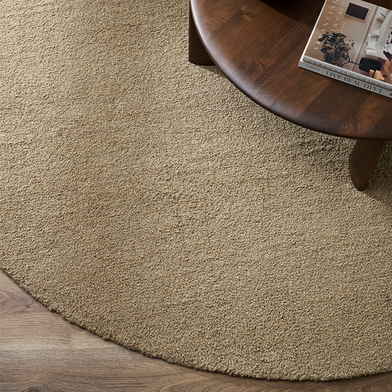 Dorset Round Floor Rug- Biscuit - 250dia